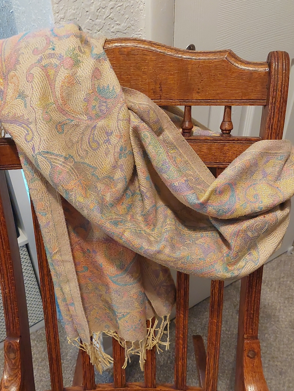 Gold Metallic Fashion Scarf